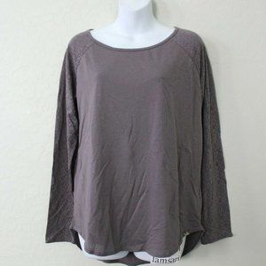 prAna Gray Moonrock Taren Hi Lo Cotton Top Size M